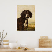 Schokolade Labrador Hund, Vintage Poster (Küche)