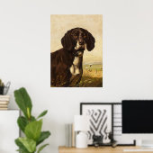 Schokolade Labrador Hund, Vintage Poster (Heimbüro)