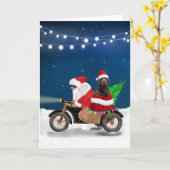 Schokolade Labrador Hund Weihnachtsmann Karte (Gelbe Blume)