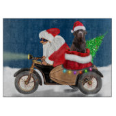 Schokolade Labrador Hund Weihnachtsmann Schneidebrett (Vorderseite)