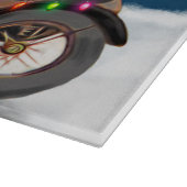 Schokolade Labrador Hund Weihnachtsmann Schneidebrett (Ecke)