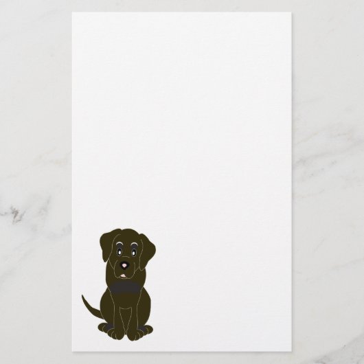 Schokolade-Labrador-Hunddesign Briefpapier (Vorderseite)