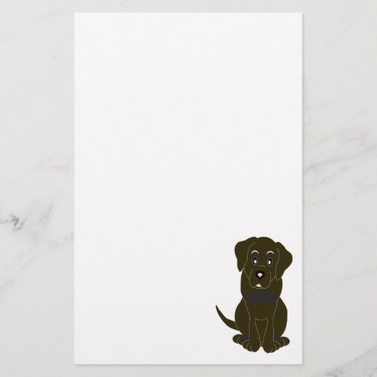 Schokolade-Labrador-Hunddesign Briefpapier (Rückseite)