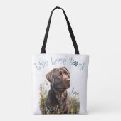 Schokolade Labrador Hunde Mama Tasche (Rückseite)