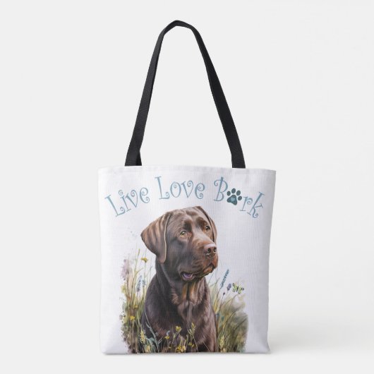 Schokolade Labrador Hunde Mama Tasche (Rückseite)