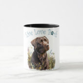 Schokolade Labrador Hunde Mama Tasse (Zentrum)