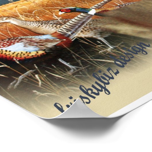 Schokolade Labrador Hunts Poster (Ecke)