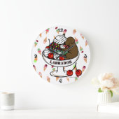 Schokolade Labrador & Ice Cream Sundae Große Wanduhr (Zuhause)