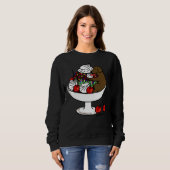 Schokolade Labrador Ice Cream Sundae Sweatshirt (Vorne ganz)