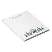 Schokolade Labrador Kontur Evergreen Tree Notepad Notizblock (angewinkelt)