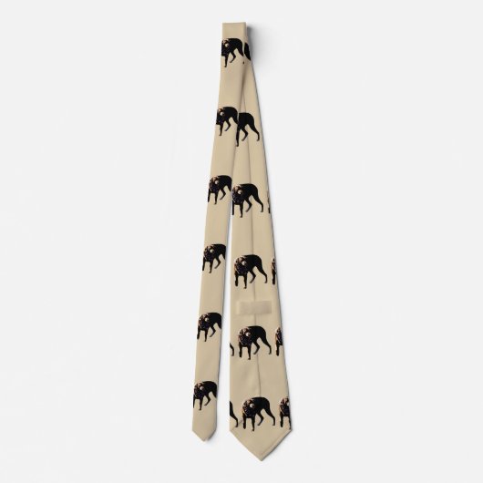 Schokolade Labrador Krawatte (Rückseite)