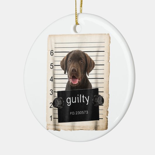 Schokolade Labrador Labrador Hunde Tasse erschosse Keramik Ornament (Links)