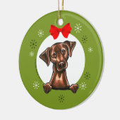 Schokolade Labrador Labrador Retriever Christmas C Keramikornament (Links)
