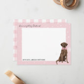 Schokolade Labrador Labrador Retriever Holiday Not Mitteilungskarte (Vorderseite/Rückseite Beispiel)