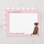 Schokolade Labrador Labrador Retriever Holiday Not Mitteilungskarte (Vorne/Hinten)