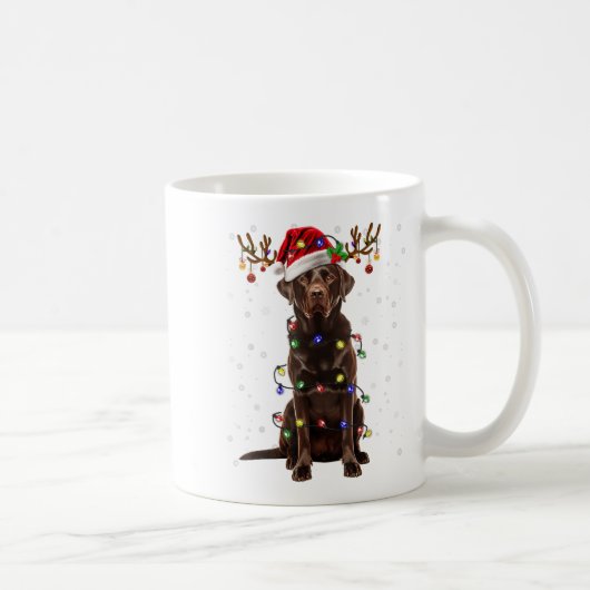 Schokolade Labrador Labrador Weihnachtsbaum Light Kaffeetasse (Rechts)