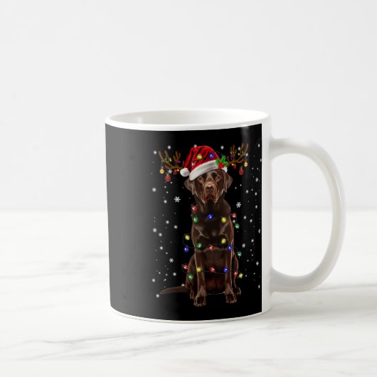 Schokolade Labrador Labrador Weihnachtsbaum Light Kaffeetasse (Rechts)
