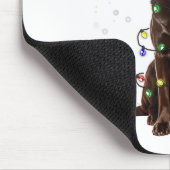 Schokolade Labrador Labrador Weihnachtsbaum Light Mousepad (Ecke)