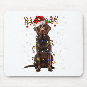 Schokolade Labrador Labrador Weihnachtsbaum Light Mousepad