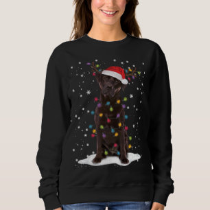 Schokolade Labrador Labrador Weihnachtsbaum Light  Sweatshirt
