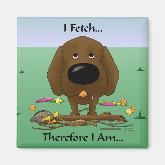 Schokolade Labrador (Labradore) - Ich hole...Magne Magnet (Vorne)