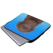 Schokolade Labrador Laptopschutzhülle (Vorne Knopf)