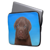Schokolade Labrador Laptopschutzhülle (Vorderseite Links)