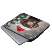 Schokolade Labrador Laptopschutzhülle (Vorne Knopf)