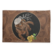 Schokolade Labrador Latte Kissenbezug (Rückseite)