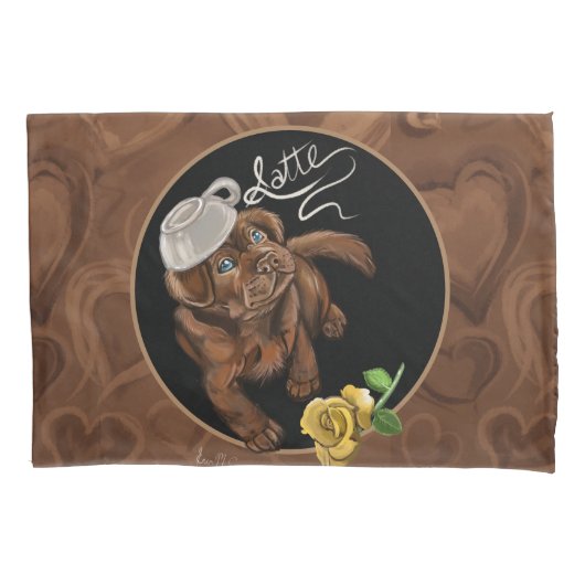 Schokolade Labrador Latte Kissenbezug (Vorderseite)