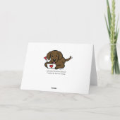 Schokolade Labrador Liebe Letter Danke Karte (Rückseite)