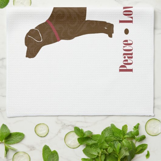 Schokolade Labrador Liebe Schokolade Geschirrtuch (Gefaltet)