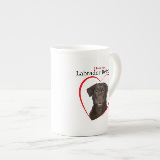 Schokolade Labrador Liebe Tasse (Vorderseite Rechts)