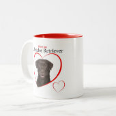 Schokolade Labrador Liebe Tasse (Vorderseite Links)