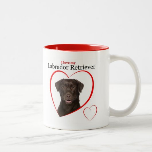 Schokolade Labrador Liebe Tasse (Rechts)