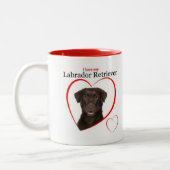 Schokolade Labrador Liebe Tasse (Links)