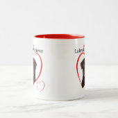 Schokolade Labrador Liebe Tasse (Mittel)