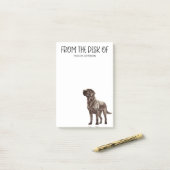 Schokolade Labrador Lover Post-it Klebezettel (Auf Schreibtisch)