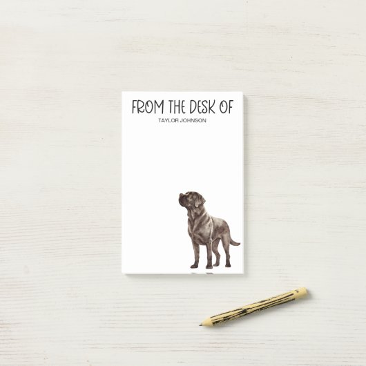 Schokolade Labrador Lover Post-it Klebezettel (Auf Schreibtisch)
