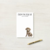 Schokolade Labrador Lover Post-it Klebezettel (Auf Schreibtisch)