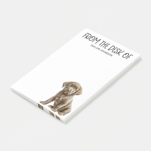 Schokolade Labrador Lover Post-it Klebezettel (angewinkelt)