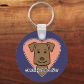 Schokolade Labrador Lover Schlüsselanhänger (Vorderseite)