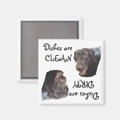 Schokolade Labrador Magnet (Vorderseite/Rückseite)