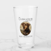 Schokolade Labrador Mama Glas (Vorderseite)