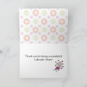 Schokolade Labrador Mama & Grüne Blüte Karte (Innenseite)