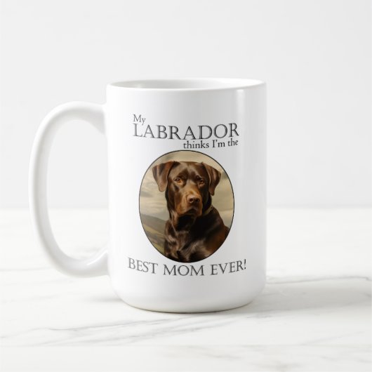 Schokolade Labrador Mama Kaffeetasse (Links)