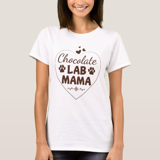 Schokolade Labrador Mama Labrador Mama T-Shirt (Vorderseite)