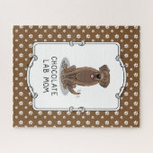 Schokolade Labrador Mama (Labrador Retriever Mama) Puzzle (Horizontal)