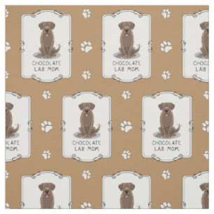 Schokolade Labrador Mama (Labrador Retriever Mama) Stoff