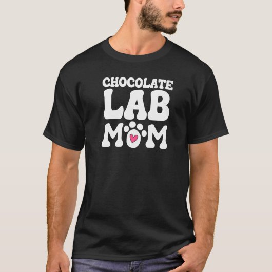 Schokolade Labrador Mama Labrador Retriever Mama T-Shirt (Vorderseite)